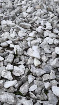 White crushed stone texture on the ground. Fotos Stock