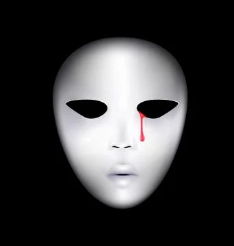 White crying mask Stock Illustration