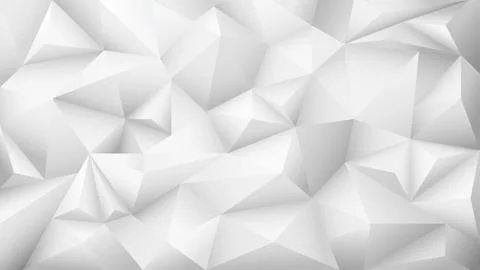 White crystalline 3d background with polygons Stock Illustration
