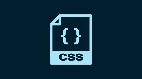 White CSS file document. Download css button icon isolated on blue background Stock Footage 230015116