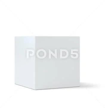 White cube on background sudio Stock-Illustration