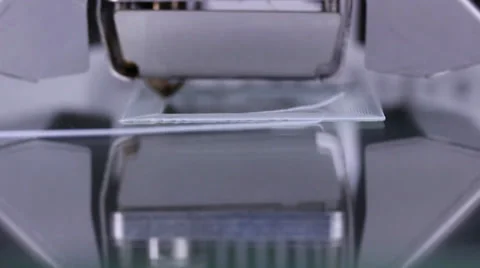 White cube being 3D printed 動画素材 36625264