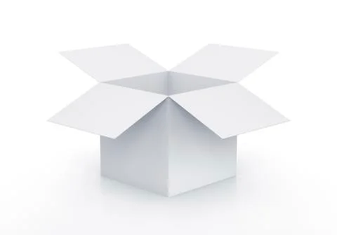 White cube box. Stock Illustration
