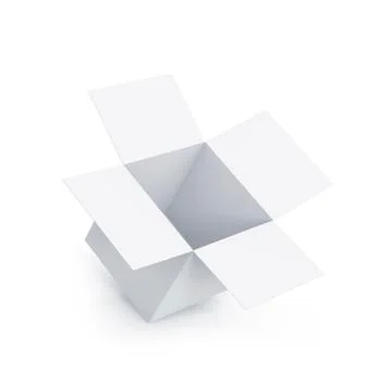 White cube box. Stock Illustration