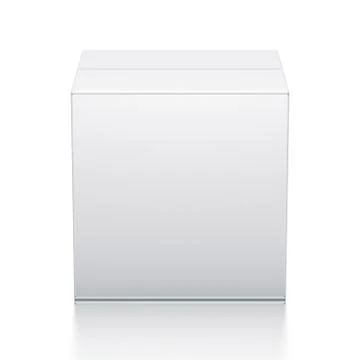White cube box. Stock Illustration