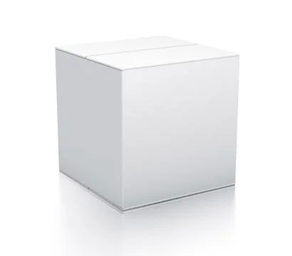White cube box. Stock Illustration