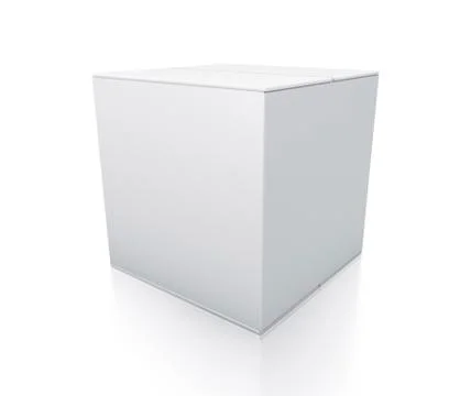 White cube box. Stock Illustration