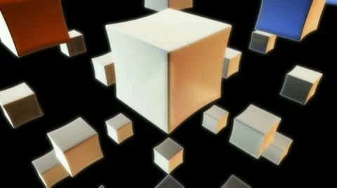 White cube Video stock 10757622