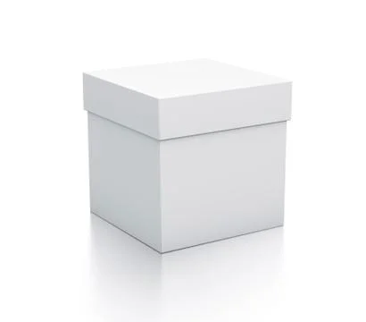 White cube gift box. Stock Illustration