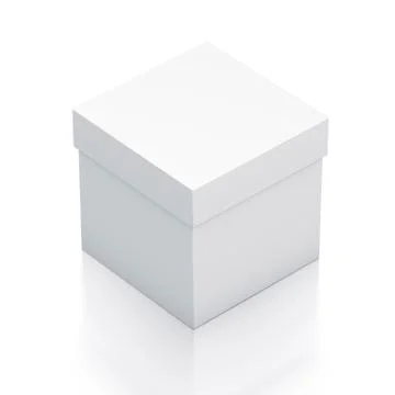 White cube gift box. Stock Illustration