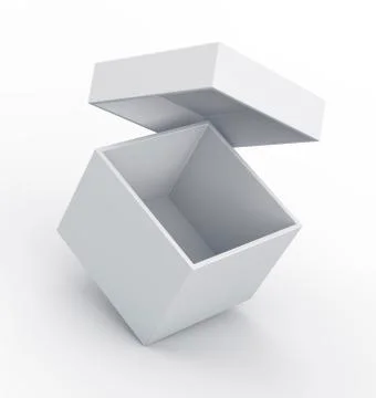 White cube gift box. Stock Illustration
