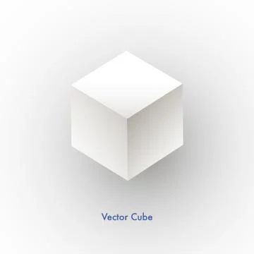 White cube icon Stock Illustration