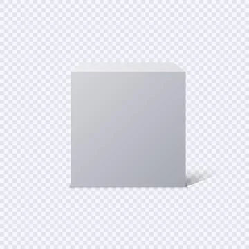 White cube isolated on transparent background. Vector Illustration. Stock-Illustration
