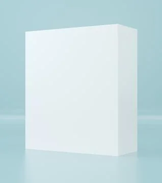 White cube in light studio. Stock Illustration