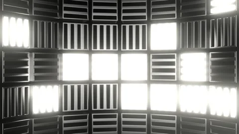 White Cube Strobes Background VJ Loop in 4K Stock Footage 266524161