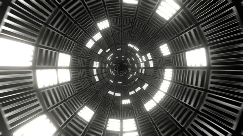 White Cube Strobes Tunnel Background VJ Loop in 4K Stock Footage 310502718
