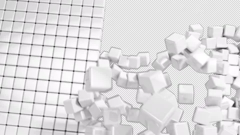 White Cube Wall Video stock 231329625