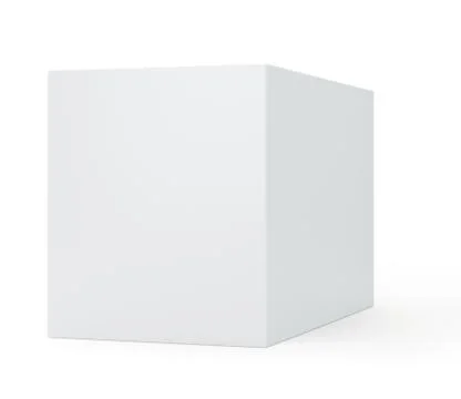 White cube on wall studio background. 3d illustration Illustrazione stock