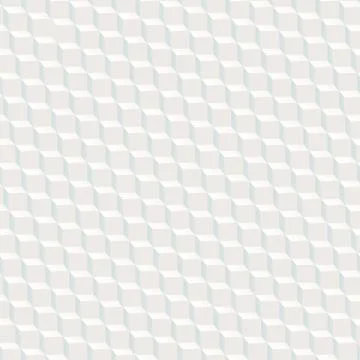 White cubed texture seamless pattern with blue shadow Stock Illustration