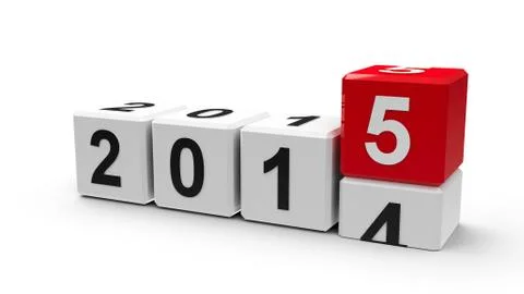 White cubes 2015 Stock Illustration