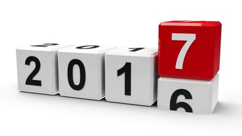 White cubes 2017 #2 Stock Illustration