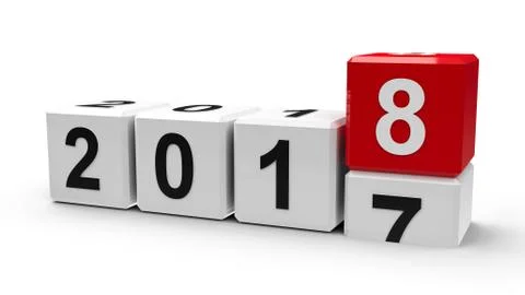 White cubes 2018 Stock Illustration