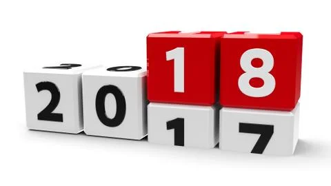 White cubes 2018 Stock Illustration