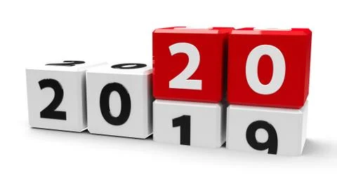 White cubes 2020 Stock Illustration