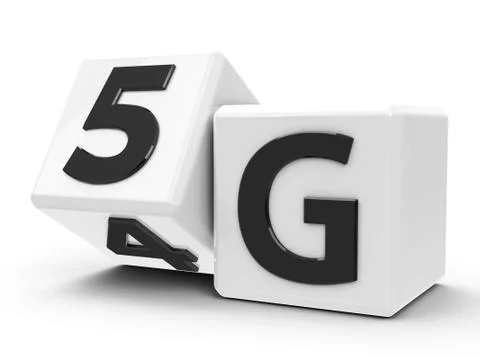 White cubes - 5G #2 Stock Illustration