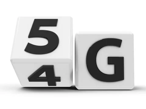 White cubes - 5G Stock Illustration