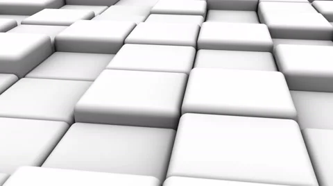 White Cubes Animation Stock Footage 52112831