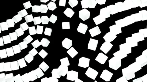 White cubes Stock Footage 8768028