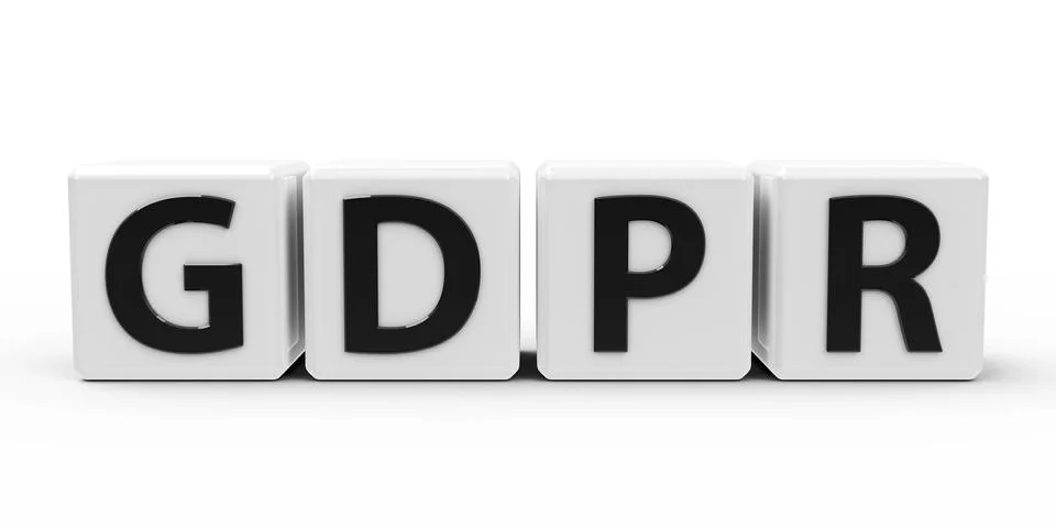 White cubes - GDPR Stock Illustration