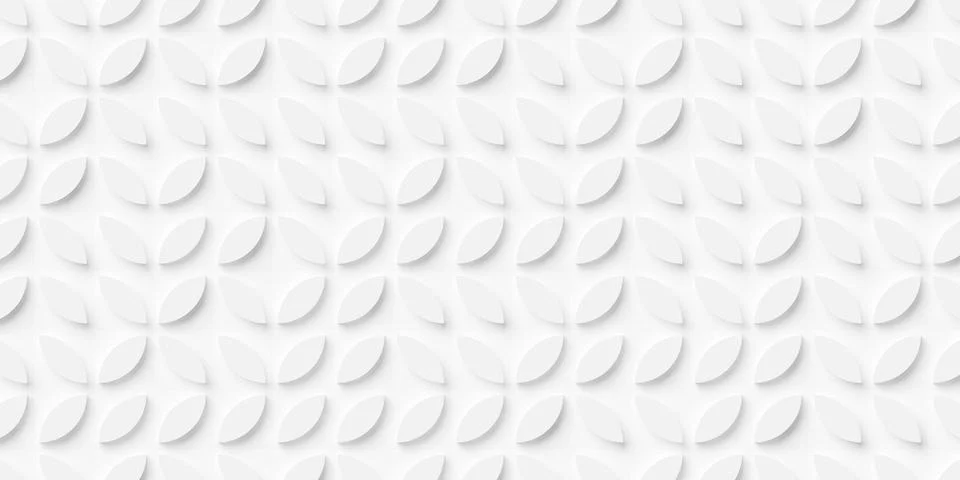 White cubes with leaf shapes on top randomly rotated geometry background wa.. Stock Illustration
