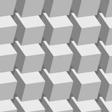 White Cubes Seamless Pattern Illustrazione stock