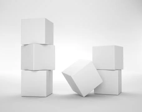 White cubes on solid background イラスト素材