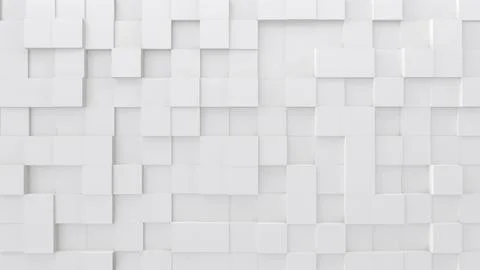 White Cubes Wall Stock Illustration