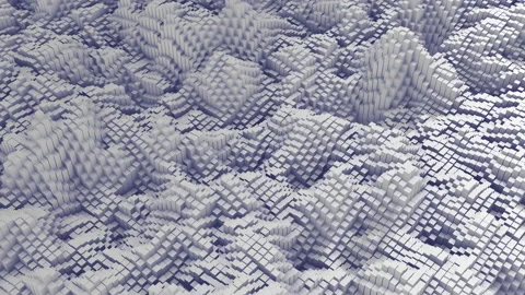 White Cubes Waves Stock Footage 197765188