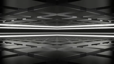 White Cubic Neon Space Background VJ Loop in 4K Stock Footage 278654947