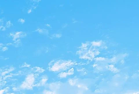 White cumulus clouds blue sky. Stock Photos