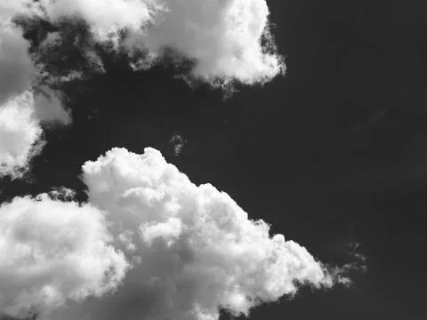 White Cumulus Clouds in Blue Sky Background. Photos