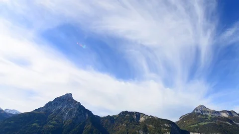 White cumulus clouds Stock Footage 80554959