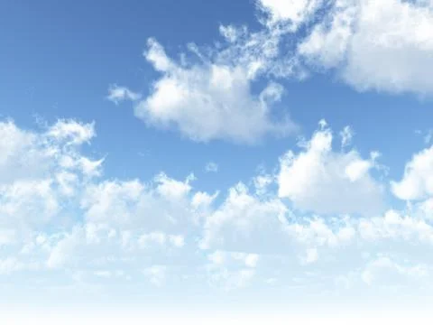 White cumulus clouds Stock Illustration