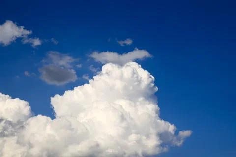 White cumulus clouds Stock Photos