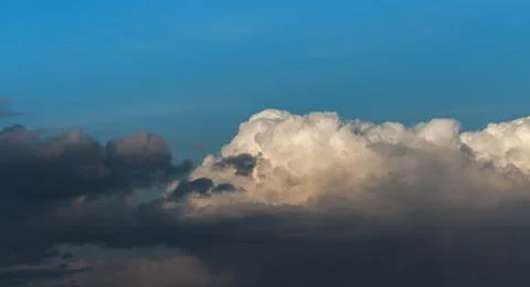 White cumulus clouds Stock Photos