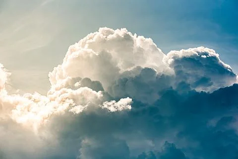 White Cumulus clouds. Sky abstract natural background Stock Photos