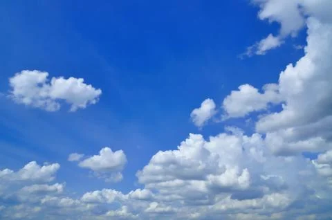 White Cumulus Clouds In The Sky Stock Photos