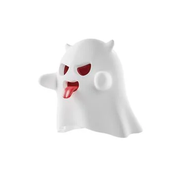 White cunning ghost for halloween Illustrazione stock
