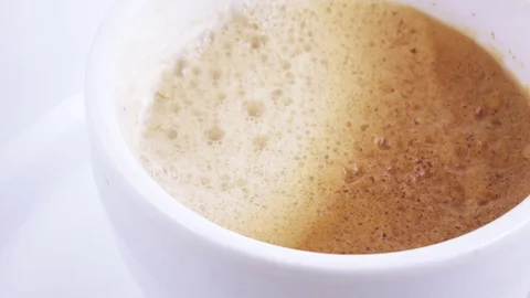 White cup with coffee 스톡 동영상 76226443