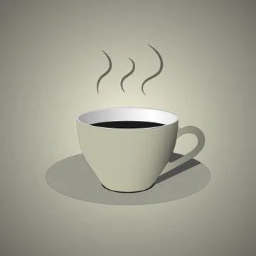 White cup of coffee icon Stock Illustration